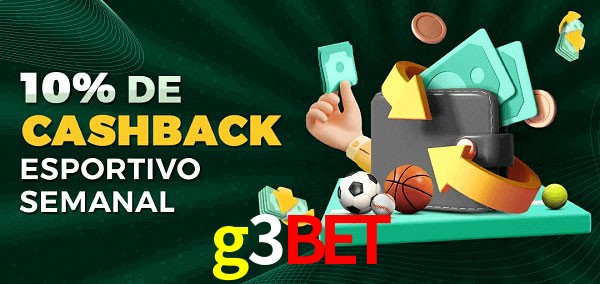 10% de bônus de cashback na g3bet